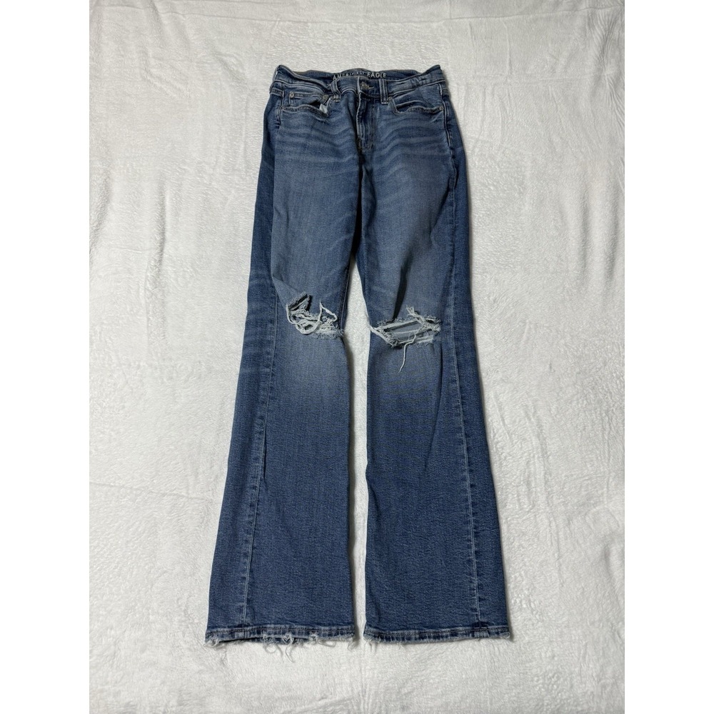 American Eagle Jeans Womens 4 Blue Medium Wash 90s Bootcut Mid‎ Rise 26x30